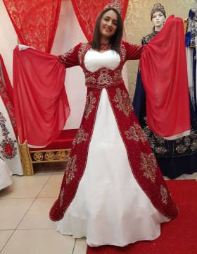 Kırmızı Bindallı (Kaftan) Kına Elbisesi Modelleri 2019-2019 33